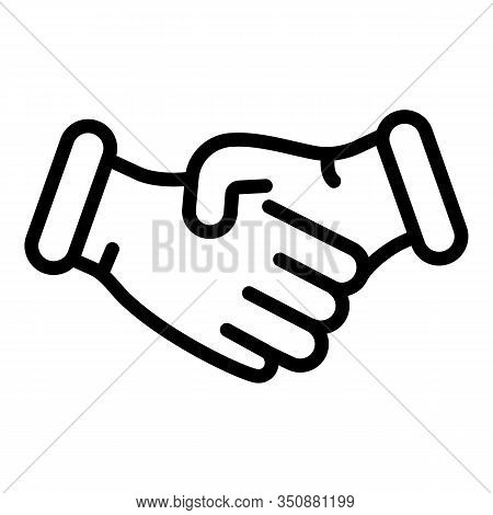 Divorce Handshake Icon. Outline Divorce Handshake Vector Icon For Web Design Isolated On White Backg