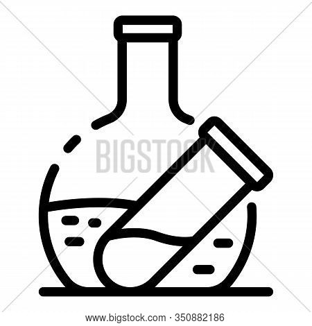 Endocrinology Flask Test Icon. Outline Endocrinology Flask Test Vector Icon For Web Design Isolated 