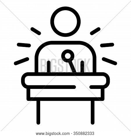 Internship Speech Icon. Outline Internship Speech Vector Icon For Web Design Isolated On White Backg