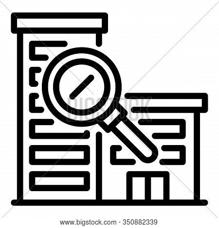 Internship Building Icon. Outline Internship Building Vector Icon For Web Design Isolated On White B
