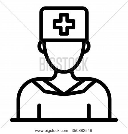 Private Clinic Doctor Icon. Outline Private Clinic Doctor Vector Icon For Web Design Isolated On Whi