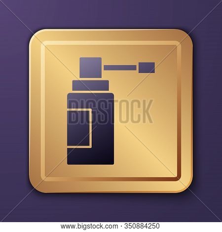 Purple Medical Bottle With Nozzle Spray For The Treatment Of Diseases Of The Nose And Throat Icon Is