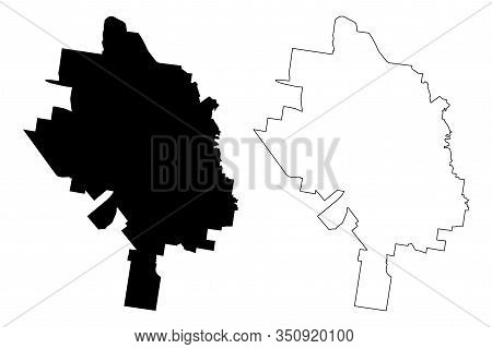 Toowoomba City, Queensland (commonwealth Of Australia, Australia City) Map Vector Illustration, Scri