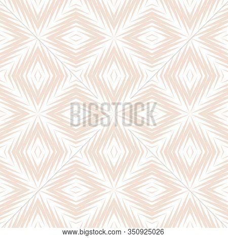 Vector Abstract Geometric Seamless Pattern. Subtle Beige And White Texture With Halftone Transition 