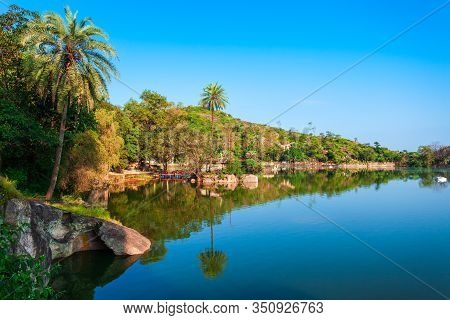 Mount Abu And Nakki Lake Panoramic View. Mount Abu Is A Hill Station In Rajasthan State, India.