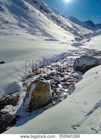 Skitouring Paradise Silvretta Mountains In Austria