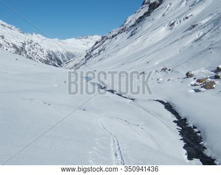 Skitouring Paradise Silvretta Mountains In Austria
