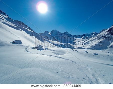 Skitouring Paradise Silvretta Mountains In Austria