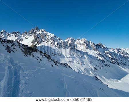 Skitouring Paradise Silvretta Mountains In Austria