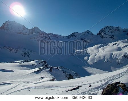 Skitouring Paradise Silvretta Mountains In Austria