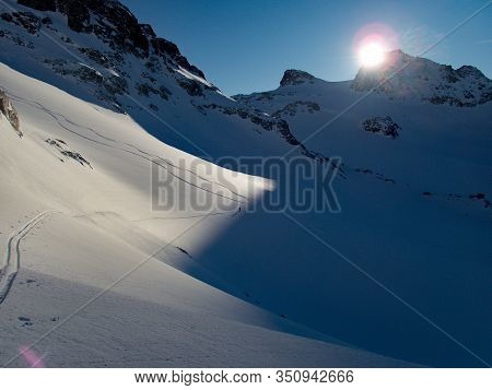 Skitouring Paradise Silvretta Mountains In Austria
