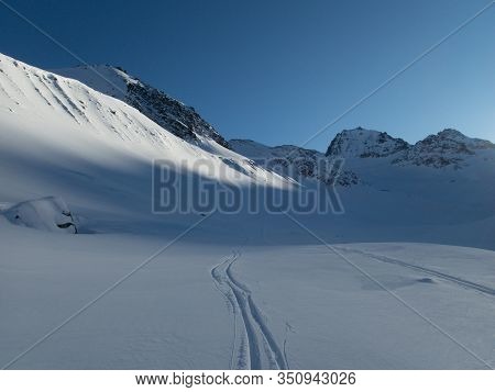 Skitouring Paradise Silvretta Mountains In Austria
