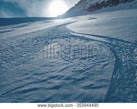 Skitouring Paradise Silvretta Mountains In Austria