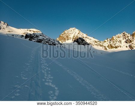 Skitouring Paradise Silvretta Mountains In Austria