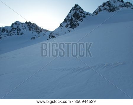 Skitouring Paradise Silvretta Mountains In Austria