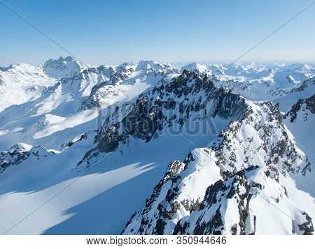 Skitouring Paradise Silvretta Mountains In Austria