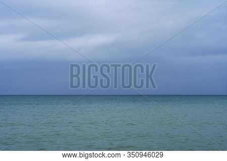 Cloudy Blue Green Waterscape Over Georgian Bay