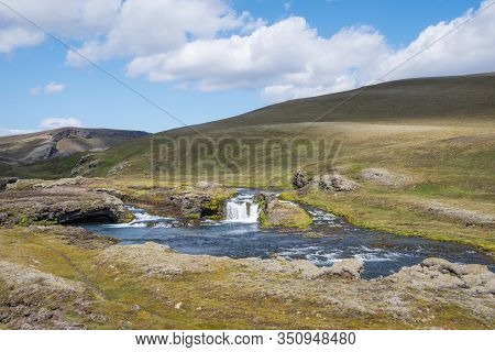 River Nordari Ofaera In Eldgja In South Iceland
