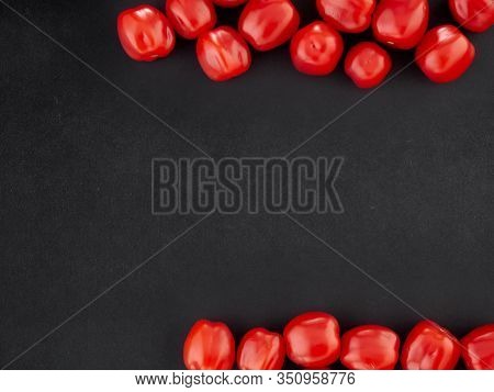 Ripe, Red Cherry Tomatoes Of The Confetto Variety