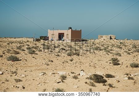 A Dwelling Next To The Road At The Atlanic Coast Of Morocco