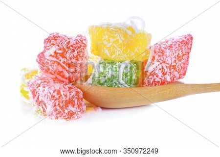 Traditional Thai Dessert Isolated On White Background.