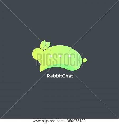 Rabbit And Chat Logo Concept With Smooth Gradient