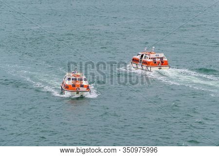 Passenger Are Traveling To Toba Island Using The Embarking Ship From Diamond Princess Cruise.