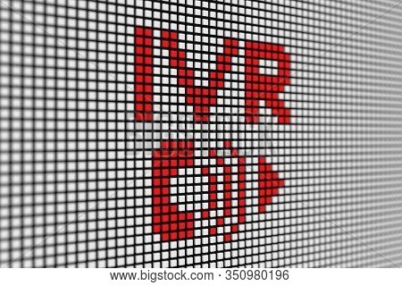 Ivr Text Scoreboard Blurred Background 3d Illustration