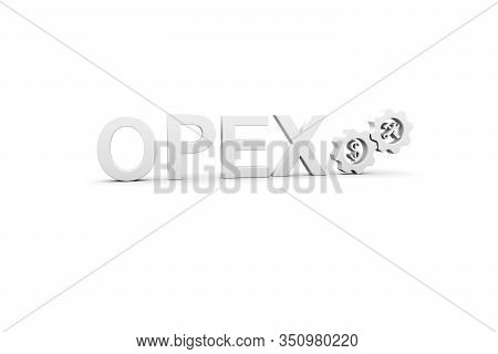 Opex Concept White Background 3d Render Illustration