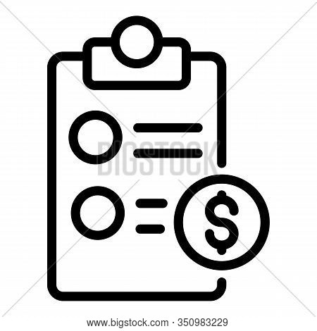 Private Clinic Payment Icon. Outline Private Clinic Payment Vector Icon For Web Design Isolated On W