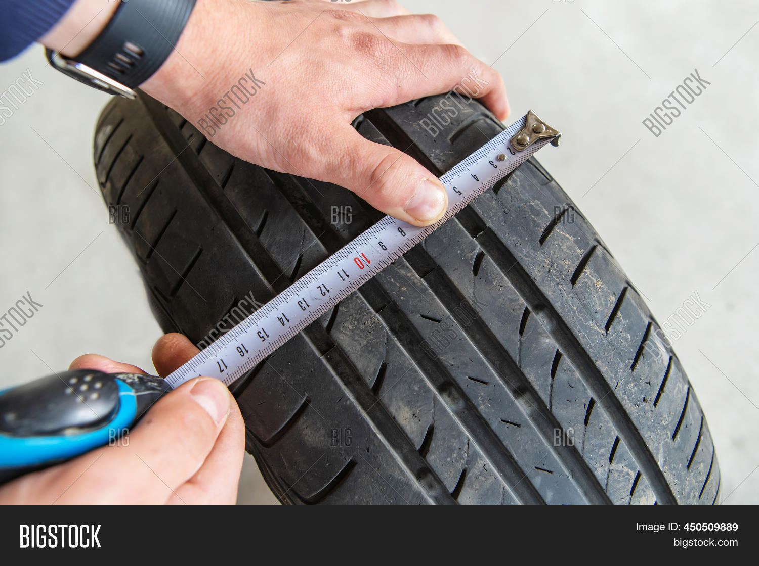 Measuring Tire Tread Image & Photo (Free Trial) Bigstock