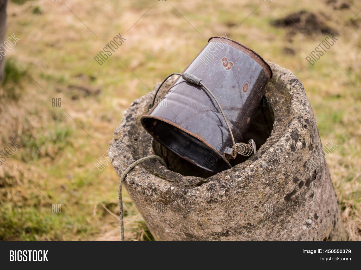 Old Well Iron Bucket Image & Photo (Free Trial) Bigstock