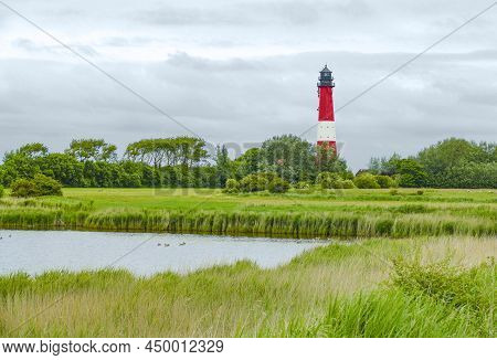Lighthouse On A Island Named Pellworm In North Frisia, Germany
