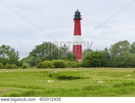 Lighthouse On A Island Named Pellworm In North Frisia, Germany
