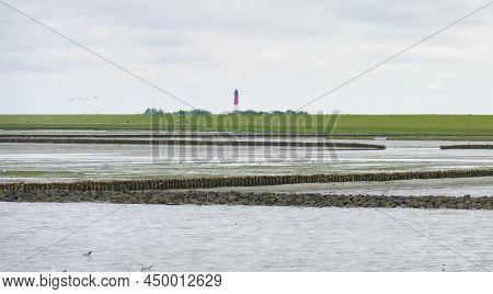 Lighthouse On A Island Named Pellworm In North Frisia, Germany