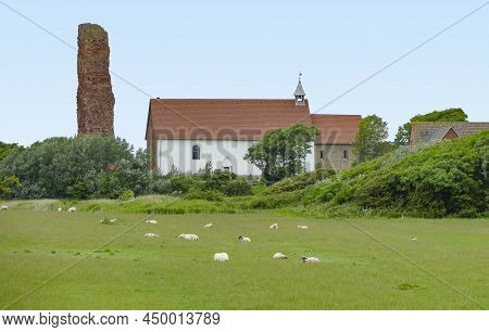 The Old Church Named St Salvator At Pellworm Island In North Frisia, Germany