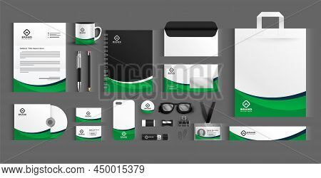 Business Stationery Professional Design Big Set Vector Illustration