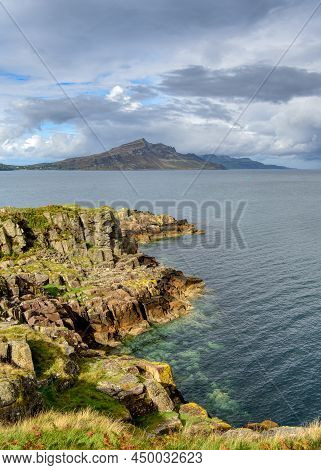 A View Of Ben Tianavaig Mountain On The Isle Of Skye