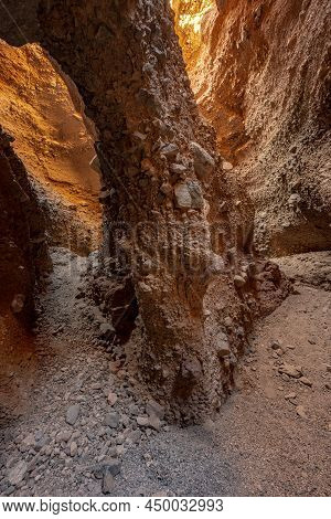 Base Of An Arch In Sidewinder Canyon In Death Valley National Park