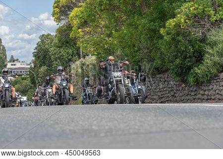 Tauranga New Zealand - February 26 2022; Local People Taking Part In Covid Pandemic Anti-mandate Pro