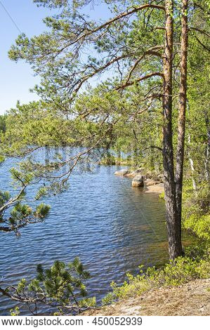 View Of The Orajarvi Lake, Nuuksio, Espoo, Finland