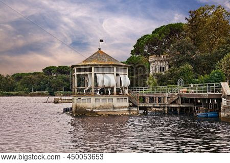Torre Del Lago Puccini, Viareggio, Lucca, Tuscany, Italy: Landscape Of  The Lake Of Massaciuccoli Wi