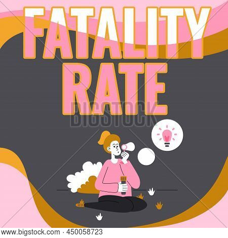Text Caption Presenting Fatality Rate. Word For Calculated Number Of Deaths Over A Specific Range Of
