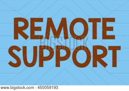 Text Showing Inspiration Remote Support. Concept Meaning Help Endusers To Solve Computer Problems An