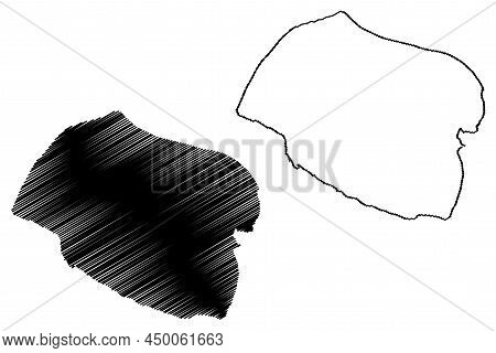 Ayon Island (russia, Russian Federation, Chukotka) Map Vector Illustration, Scribble Sketch Ayon Map