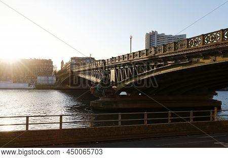 The Famous Mirabeau Bridge Was Constructed In 1893 . Paris France.