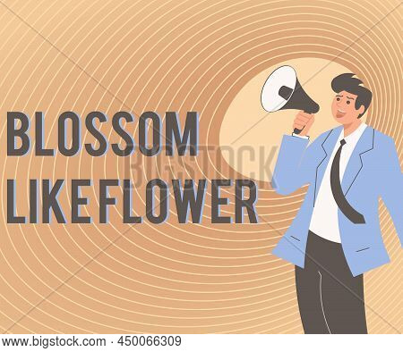 Conceptual Display Blossom Like Flower. Business Overview Plant Or Tree That Will Form The Seeds Or 