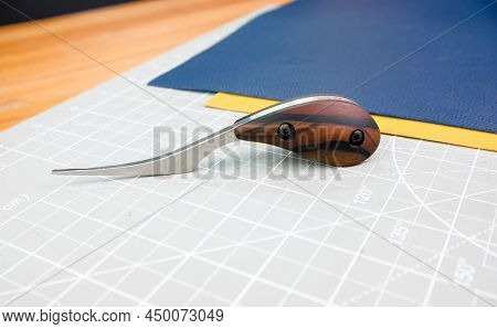 The Handmade Edge Cutter Skiving Knife Tool.