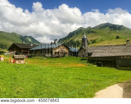 Traditional Church In The Chinaillon Village, The Grand-bornand, France