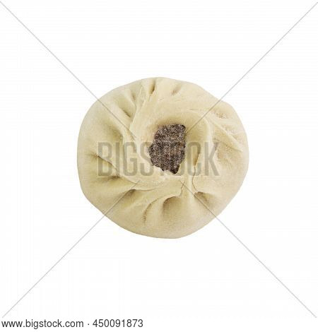 Baozi , Dumplings, Dim Sum, Ravioli, Buuz, Pelmeni, Pyanse, Khinkali, Manti , Isolated On White Back